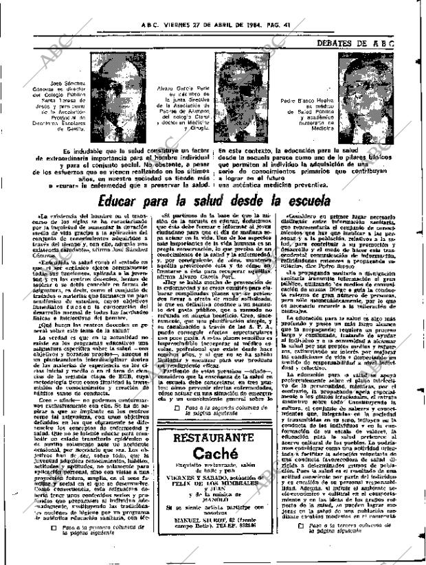 ABC SEVILLA 27-04-1984 página 41