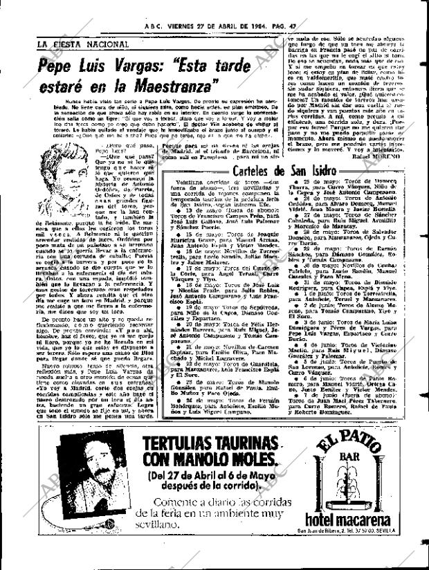 ABC SEVILLA 27-04-1984 página 47