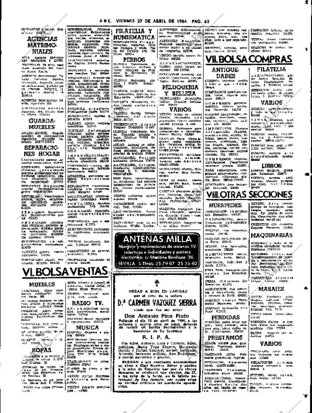 ABC SEVILLA 27-04-1984 página 63