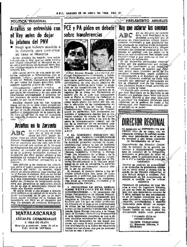 ABC SEVILLA 28-04-1984 página 21