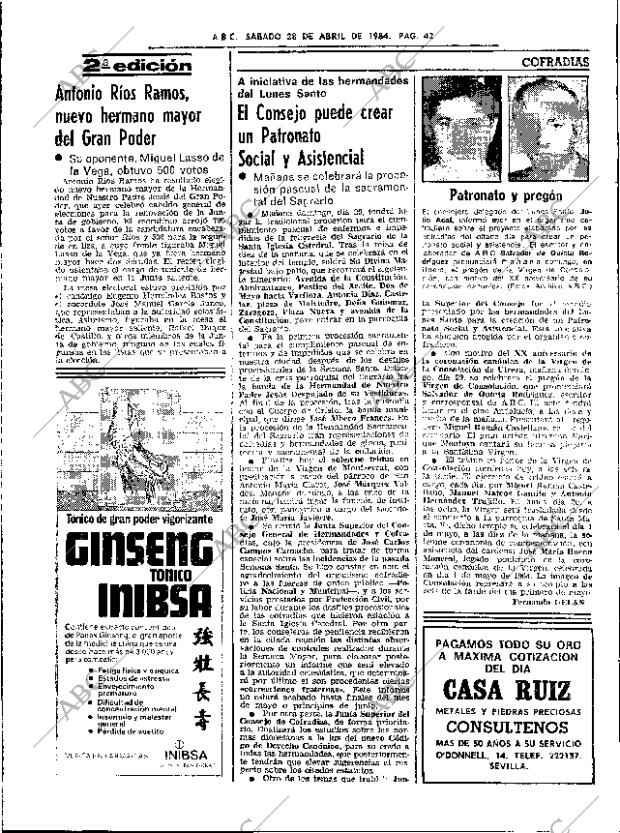 ABC SEVILLA 28-04-1984 página 42