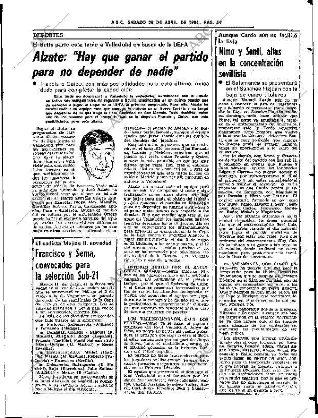 ABC SEVILLA 28-04-1984 página 59