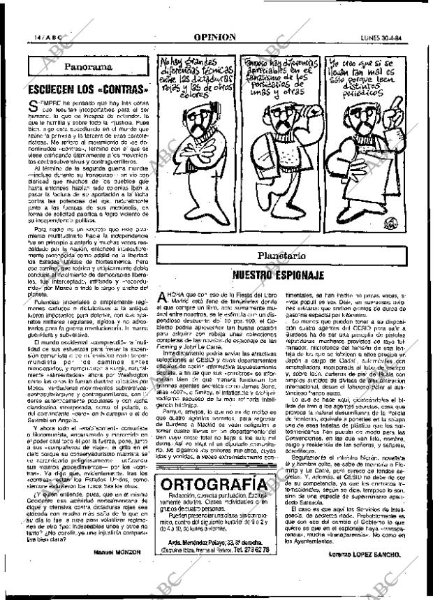 ABC MADRID 30-04-1984 página 14