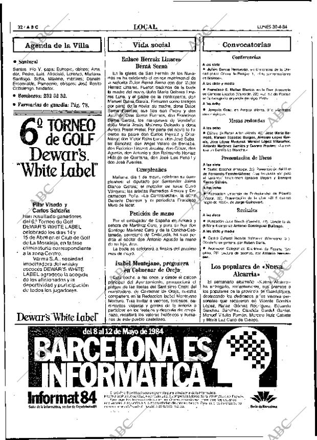 ABC MADRID 30-04-1984 página 32