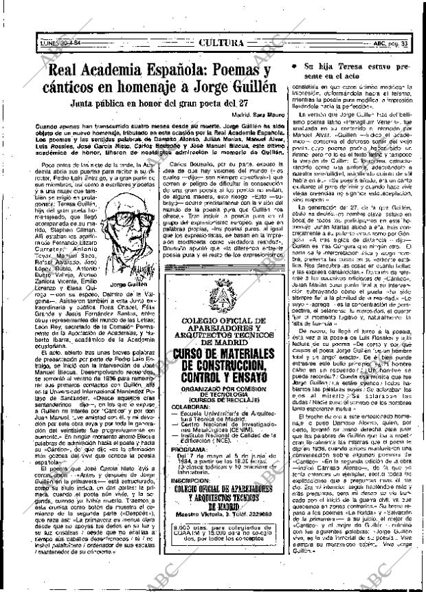 ABC MADRID 30-04-1984 página 33