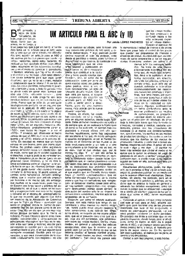 ABC MADRID 30-04-1984 página 64