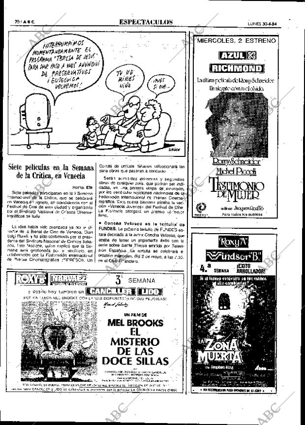 ABC MADRID 30-04-1984 página 70