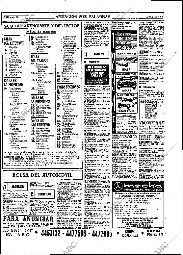 ABC MADRID 30-04-1984 página 76