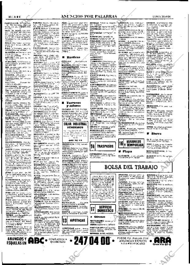 ABC MADRID 30-04-1984 página 80