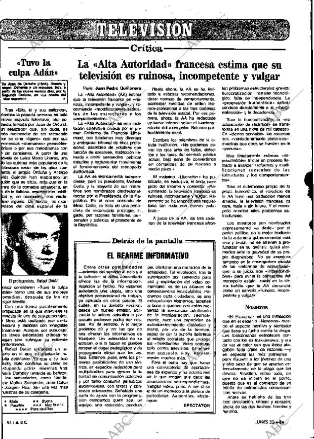 ABC MADRID 30-04-1984 página 94