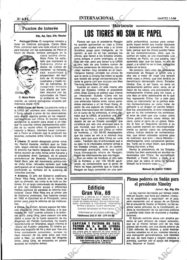 ABC MADRID 01-05-1984 página 28