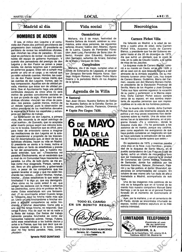 ABC MADRID 01-05-1984 página 35