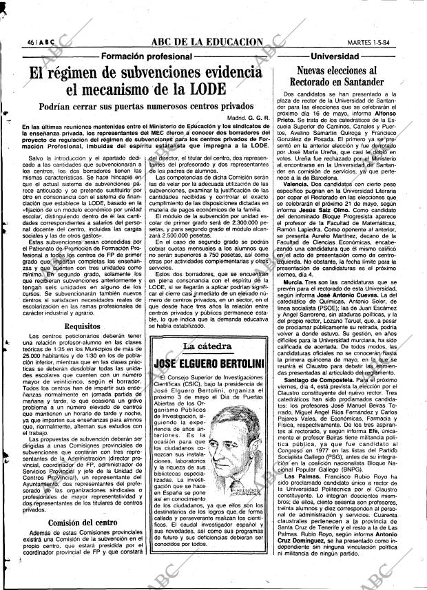 ABC MADRID 01-05-1984 página 46