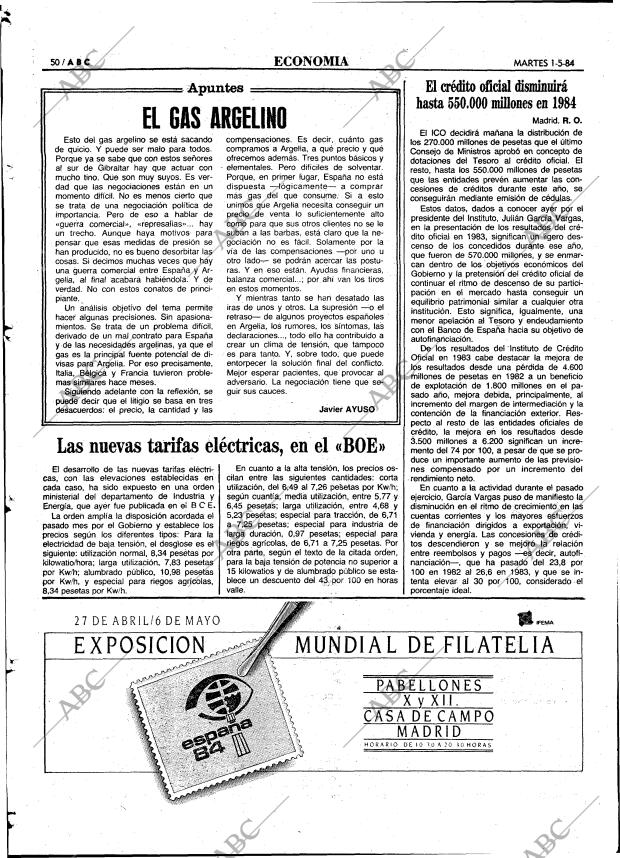 ABC MADRID 01-05-1984 página 50