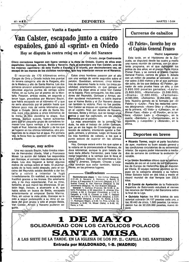 ABC MADRID 01-05-1984 página 60