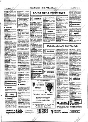 ABC MADRID 01-05-1984 página 74