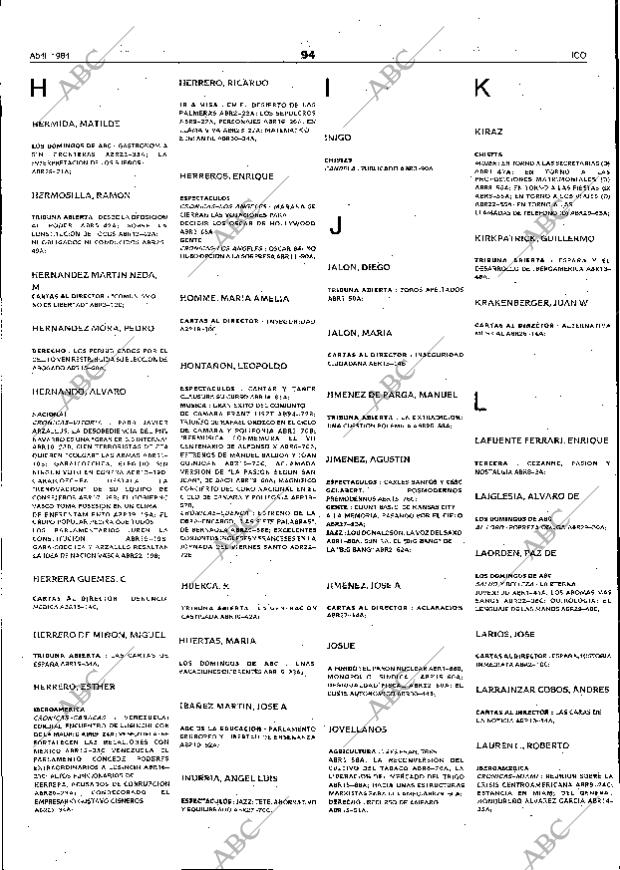 ABC MADRID 01-05-1984 página 94