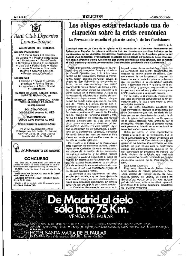 ABC MADRID 05-05-1984 página 44