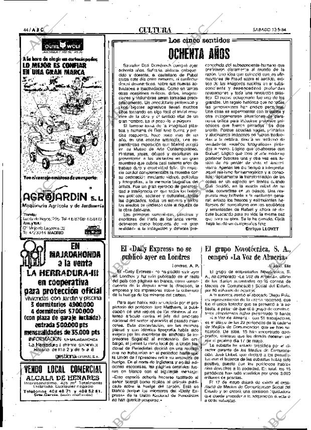 ABC MADRID 12-05-1984 página 44