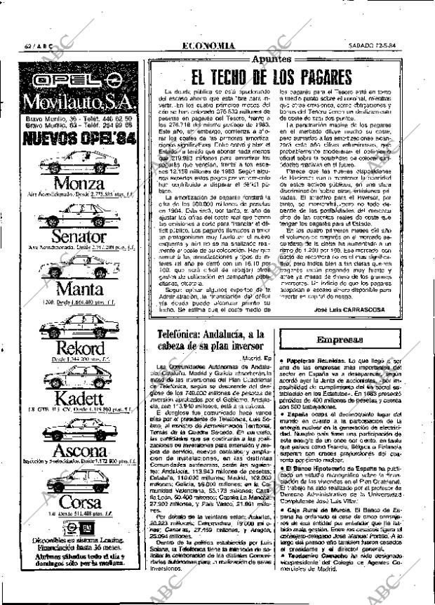 ABC MADRID 12-05-1984 página 62