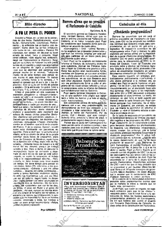 ABC MADRID 13-05-1984 página 20