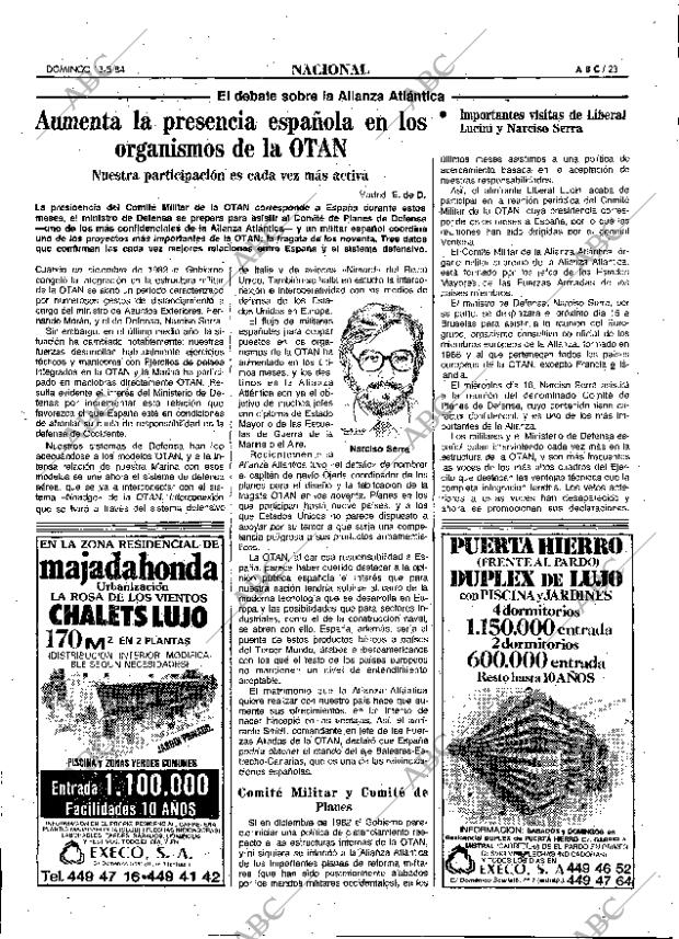 ABC MADRID 13-05-1984 página 23