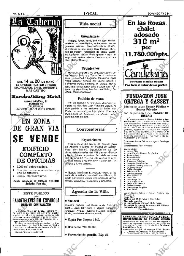 ABC MADRID 13-05-1984 página 40