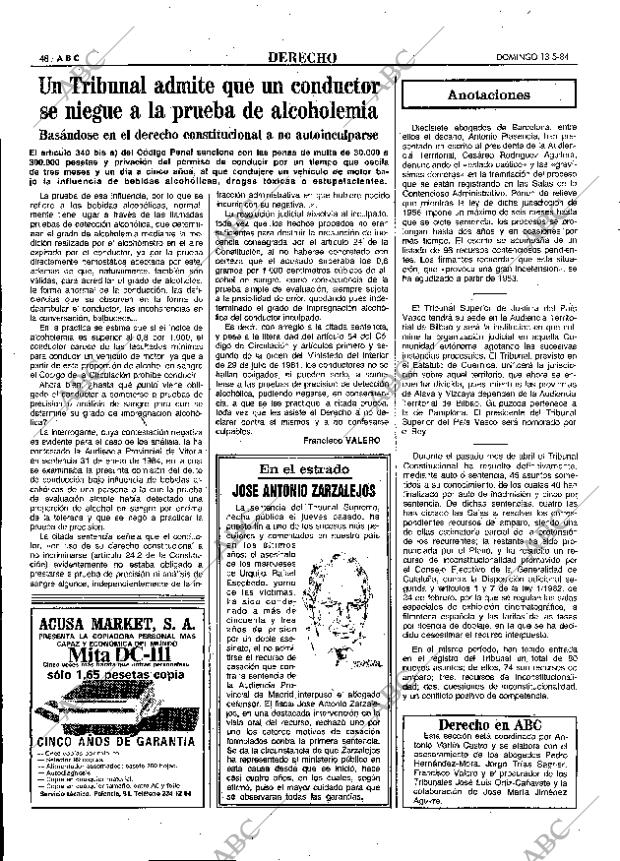 ABC MADRID 13-05-1984 página 48