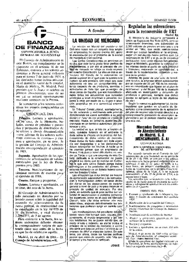 ABC MADRID 13-05-1984 página 60