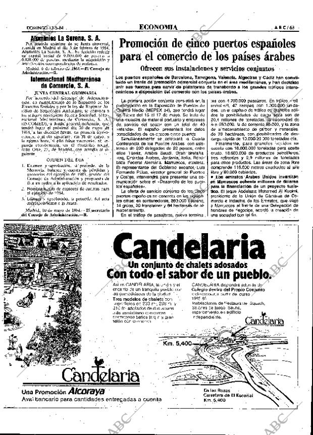 ABC MADRID 13-05-1984 página 63