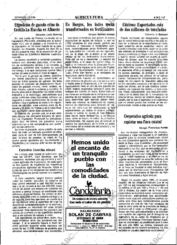 ABC MADRID 13-05-1984 página 67
