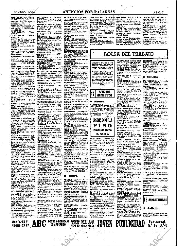 ABC MADRID 13-05-1984 página 91