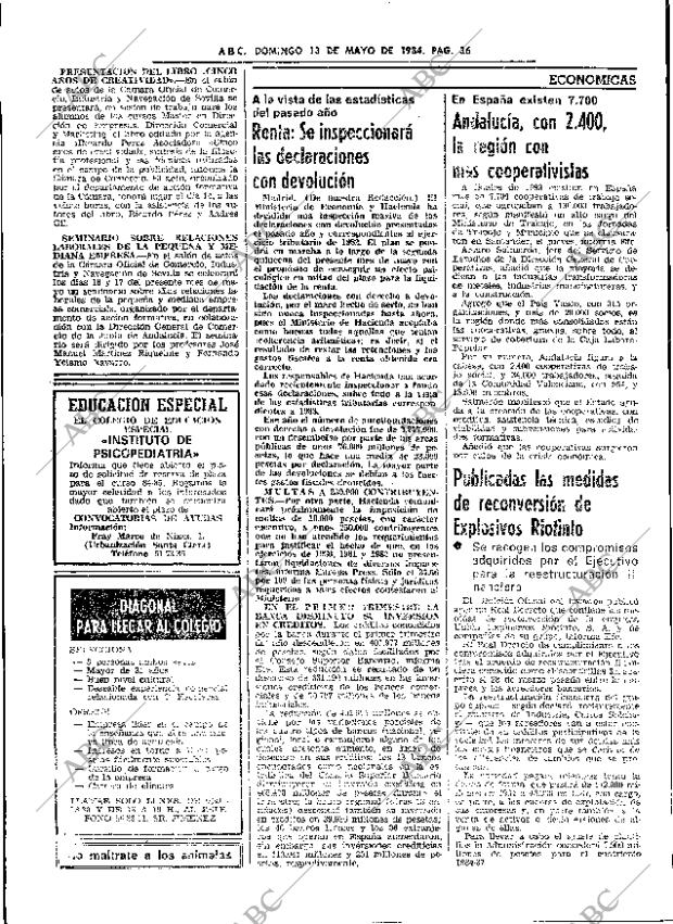ABC SEVILLA 13-05-1984 página 36
