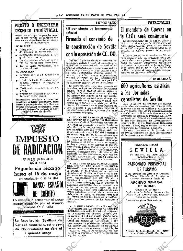 ABC SEVILLA 13-05-1984 página 38