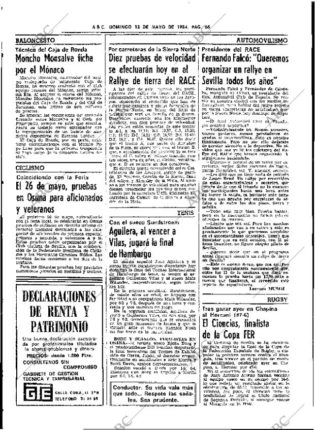 ABC SEVILLA 13-05-1984 página 66