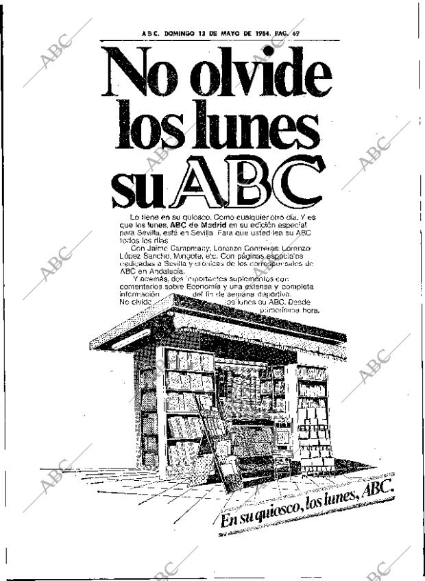 ABC SEVILLA 13-05-1984 página 69