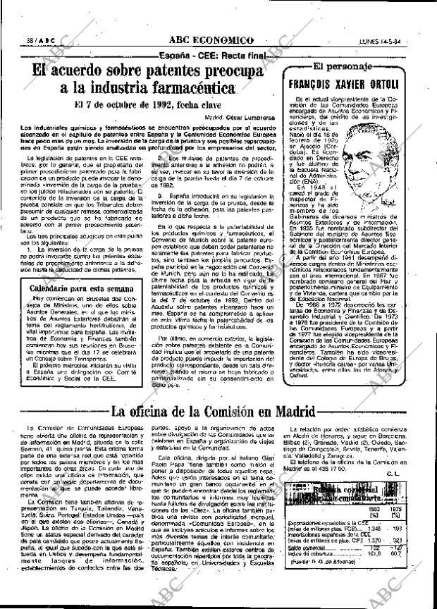 ABC MADRID 14-05-1984 página 38