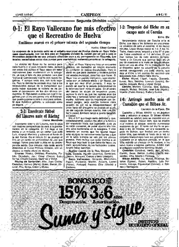 ABC MADRID 14-05-1984 página 51