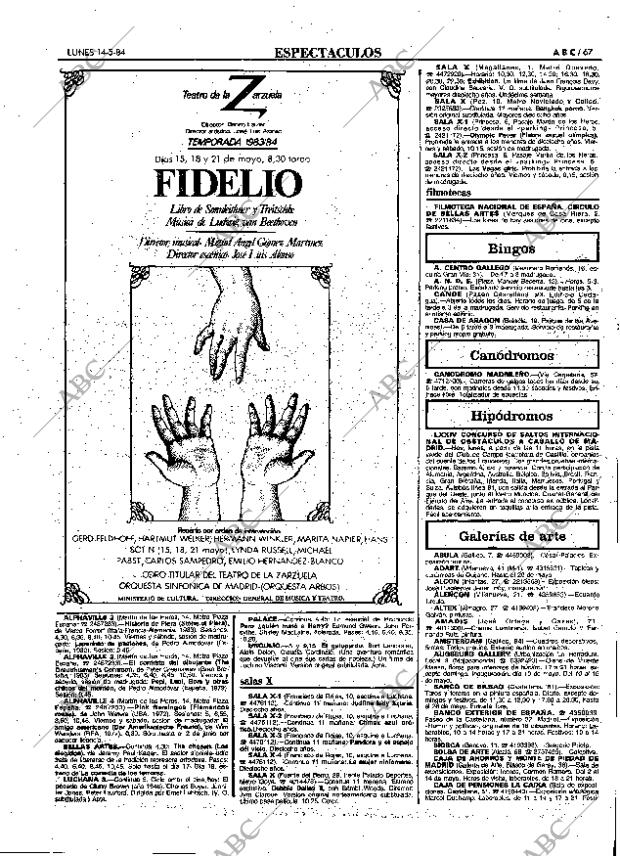 ABC MADRID 14-05-1984 página 67