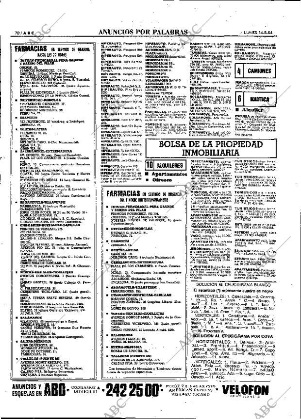 ABC MADRID 14-05-1984 página 70