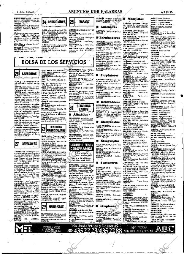 ABC MADRID 14-05-1984 página 75