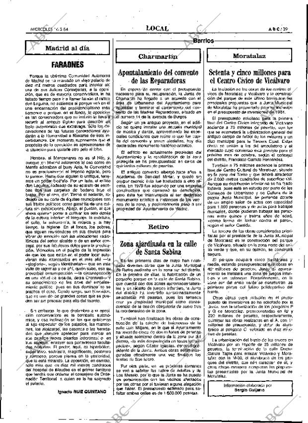 ABC MADRID 16-05-1984 página 39