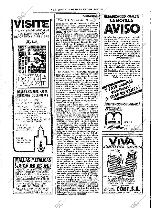 ABC SEVILLA 17-05-1984 página 26