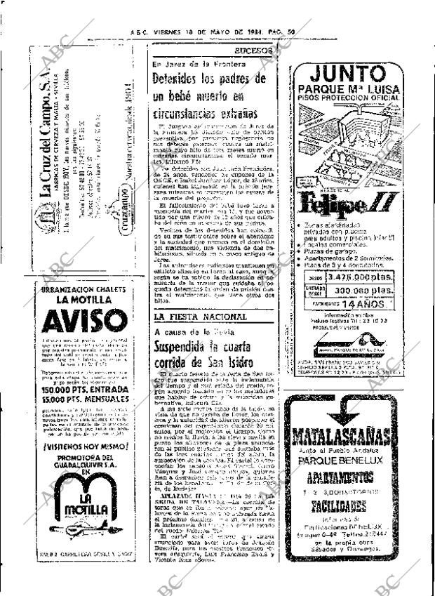 ABC SEVILLA 18-05-1984 página 50