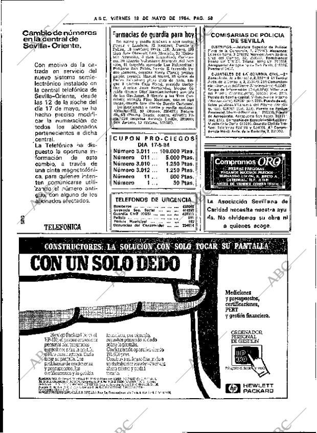 ABC SEVILLA 18-05-1984 página 58