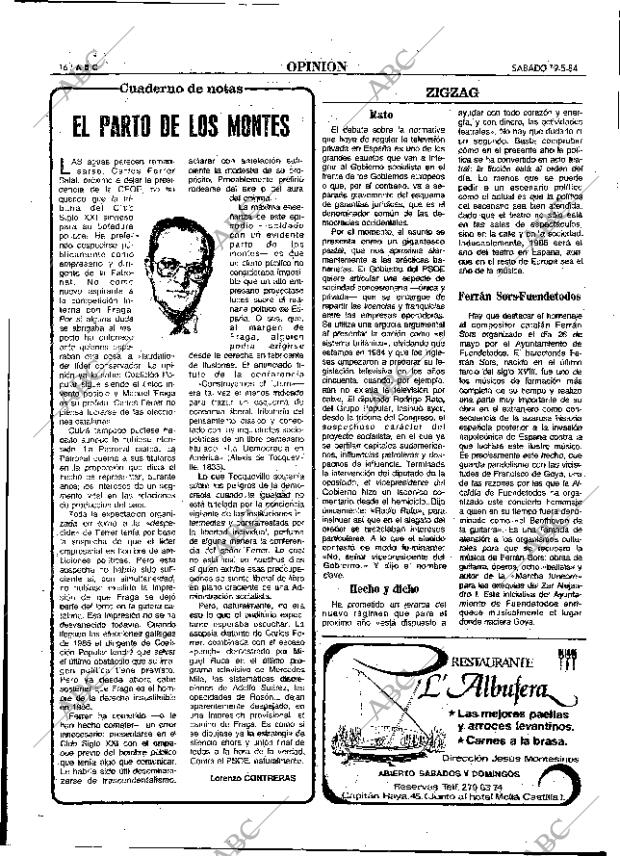 ABC MADRID 19-05-1984 página 16