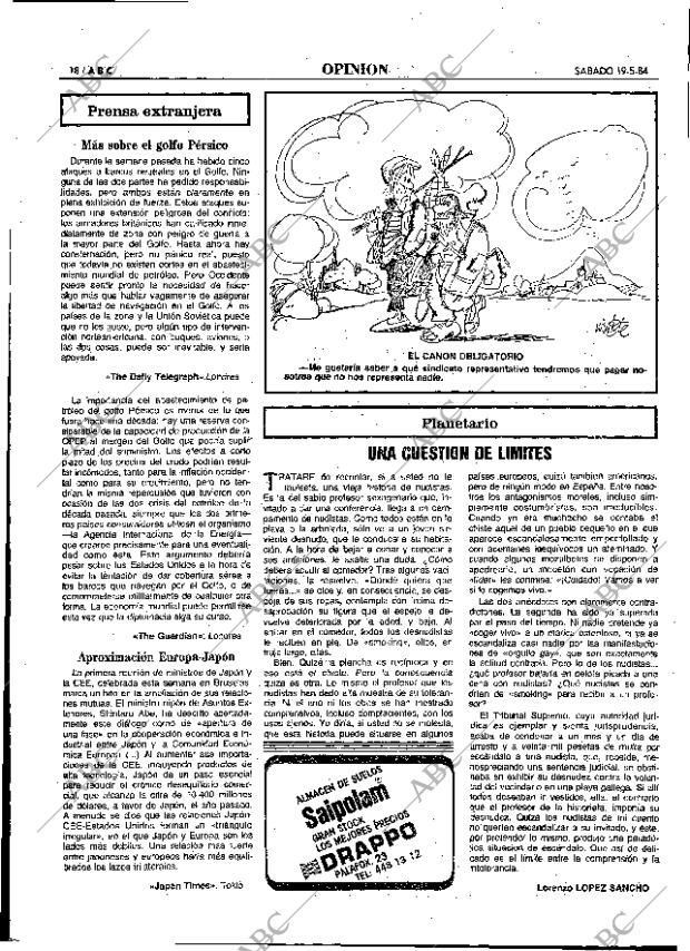 ABC MADRID 19-05-1984 página 18