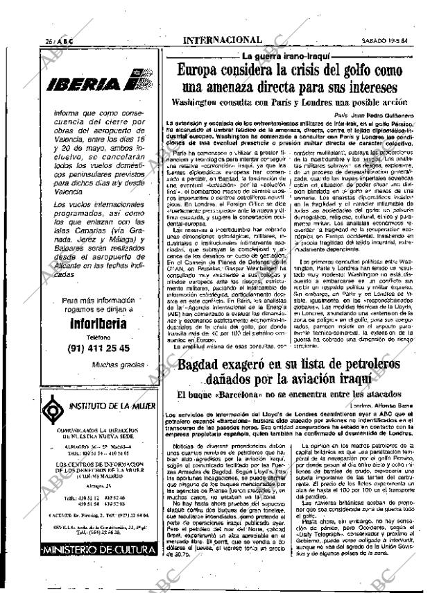 ABC MADRID 19-05-1984 página 26