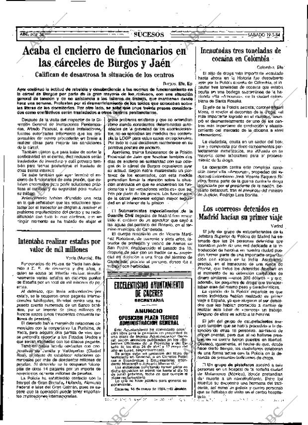 ABC MADRID 19-05-1984 página 38