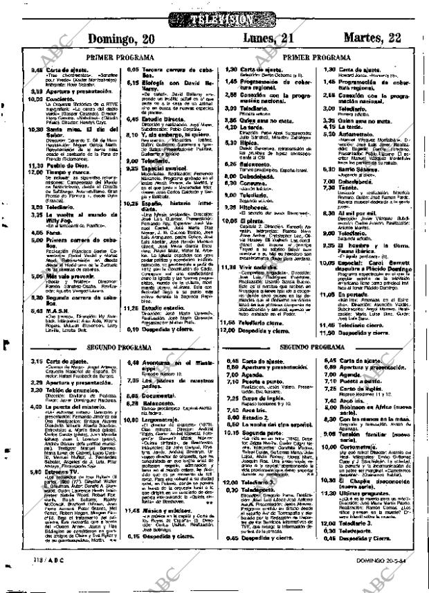 ABC MADRID 20-05-1984 página 118